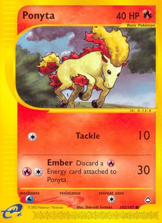 Ponyta/147 - Aquapolis Reverse Holofoil