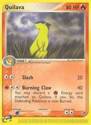 Quilava/100 - Sandstorm Reverse Holofoil