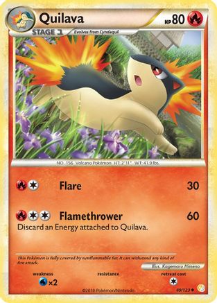 Quilava 49/123 - HeartGold SoulSilver Reverse Holofoil