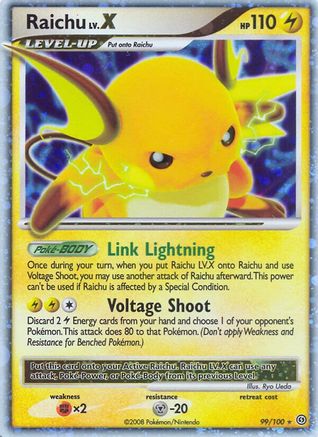 Raichu LV.X/100 - Stormfront Holofoil