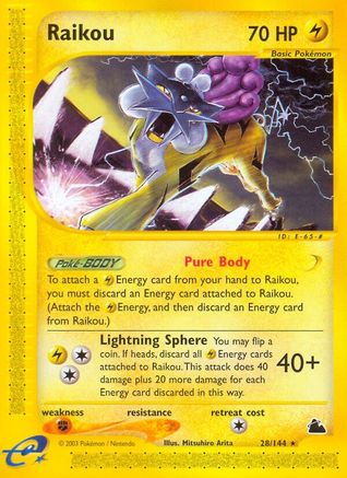Raikou/144 - Skyridge Reverse Holofoil