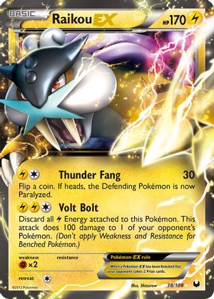 Raikou EX/108 - Dark Explorers Holofoil