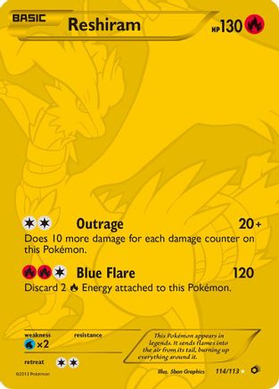 Reshiram (114 Full Art Secret Rare)/113 - Legendary Treasures Holofoil