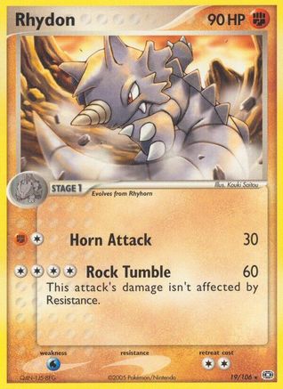 Rhydon/106 - Emerald Reverse Holofoil