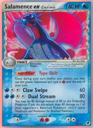 Salamence ex (Delta Species)/101 - Dragon Frontiers Holofoil
