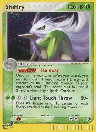 Shiftry - 12/100/100 - Sandstorm Reverse Holofoil