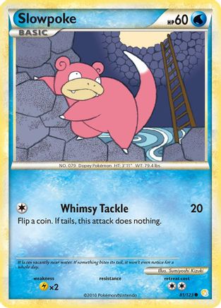 Slowpoke 81/123 - HeartGold SoulSilver Reverse Holofoil