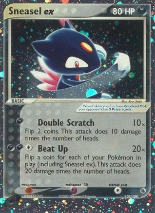 Sneasel ex/109 - Ruby and Sapphire Holofoil