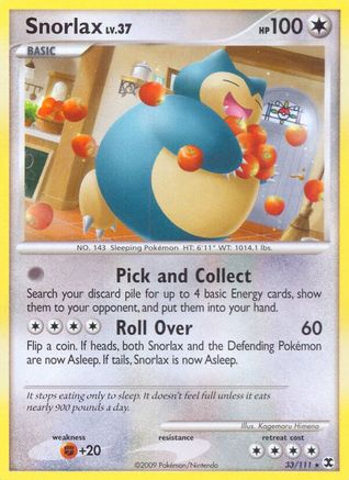 Snorlax (33)/111 - Rising Rivals Reverse Holofoil