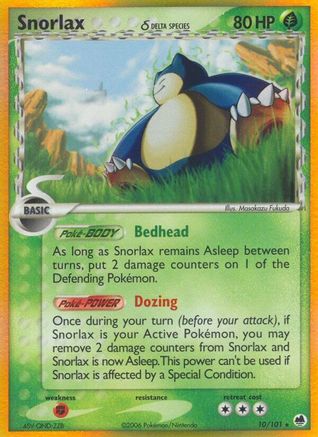 Snorlax (Delta Species)/101 - Dragon Frontiers Reverse Holofoil