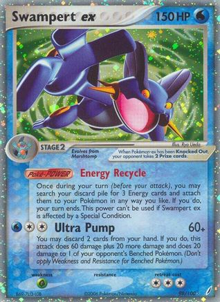 Swampert ex/100 - Crystal Guardians Holofoil