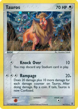 Tauros/112 - FireRed & LeafGreen Reverse Holofoil