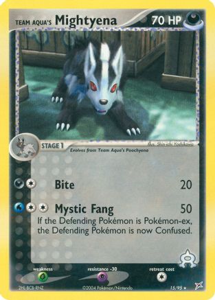 Team Aqua's Mightyena - 15/95/95 - Team Magma vs Team Aqua Reverse Holofoil
