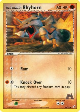 Team Magma's Rhyhorn - 68/95 68/95 - Team Magma vs Team Aqua Reverse Holofoil