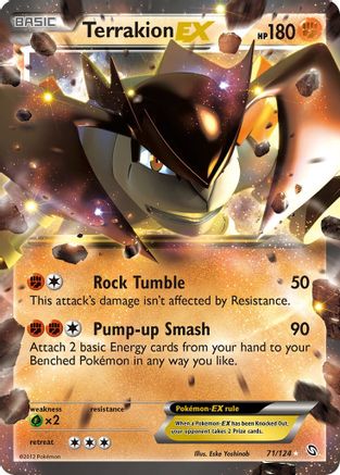 Terrakion EX/124 - Dragons Exalted Holofoil