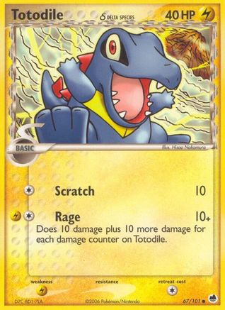 Totodile (Delta Species) 67/101 - Dragon Frontiers Reverse Holofoil