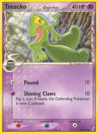 Treecko (Delta Species) 68/100 - Crystal Guardians Reverse Holofoil