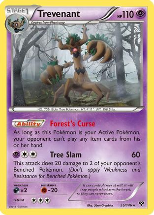 Trevenant 55/146 - XY Base Set Reverse Holofoil