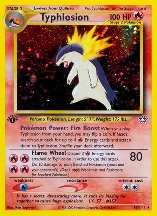 Typhlosion (18)/111 - Neo Genesis Unlimited Holofoil