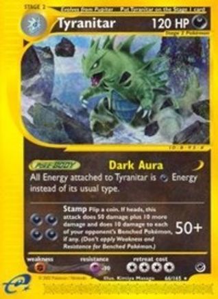 Tyranitar (66)/165 - Expedition Reverse Holofoil