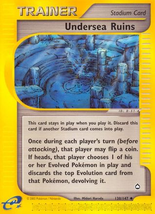 Undersea Ruins/147 - Aquapolis Reverse Holofoil