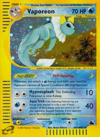 Vaporeon (H31)/144 - Skyridge Holofoil