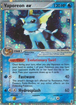 Vaporeon ex/113 - Delta Species Holofoil
