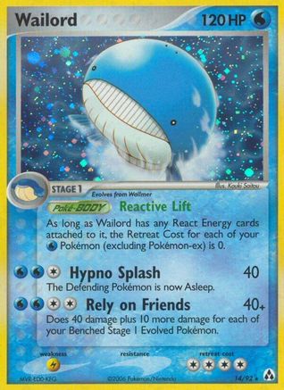 Wailord/92 - Legend Maker Holofoil
