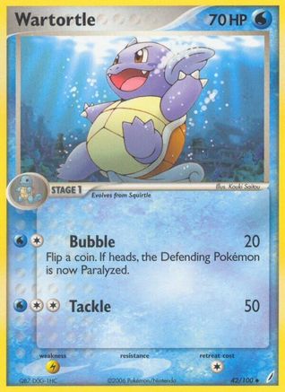 Wartortle - 042/100/100 - Crystal Guardians Reverse Holofoil