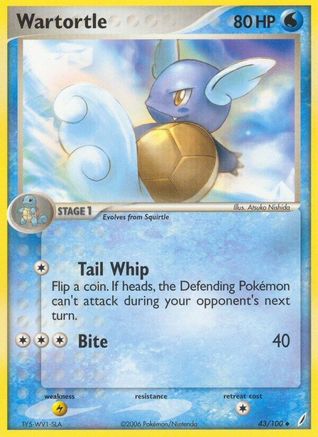 Wartortle - 043/100 43/100 - Crystal Guardians Reverse Holofoil