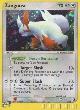 Zangoose/100 - Sandstorm Reverse Holofoil