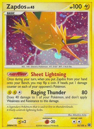 Zapdos/100 - Majestic Dawn Holofoil