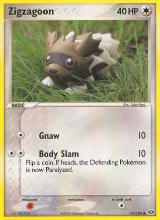 Zigzagoon/106 - Emerald Reverse Holofoil