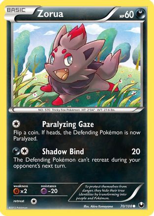 Zorua (70) 70/108 - Dark Explorers Reverse Holofoil