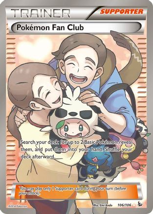 Pokemon Fan Club (106 Full Art) 106/106 - XY Flashfire Holofoil