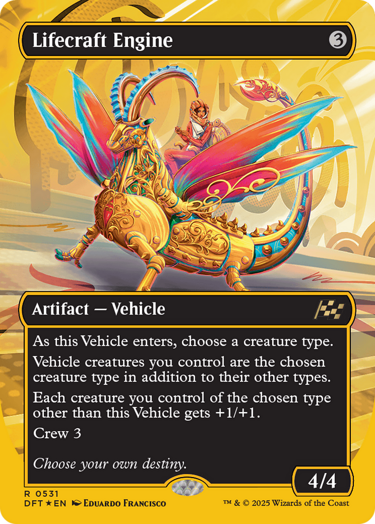 Lifecraft Engine (Borderless) (First-Place Foil) (DFT-531) - Aetherdrift (Borderless) Foil