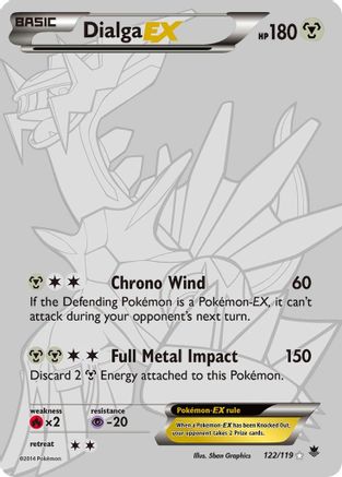 Dialga EX (122 Secret Rare)/119 - XY Phantom Forces Holofoil