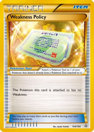 Weakness Policy (164 Secret Rare)/160 - XY Primal Clash Holofoil