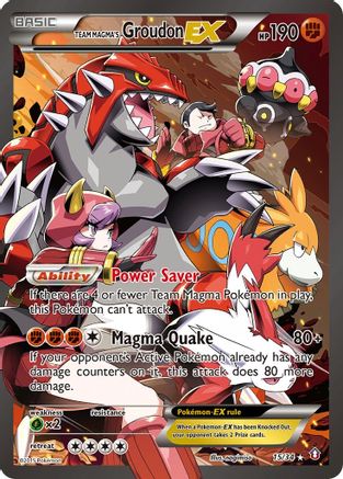 Team Magma's Groudon EX 15/34 - Double Crisis Holofoil