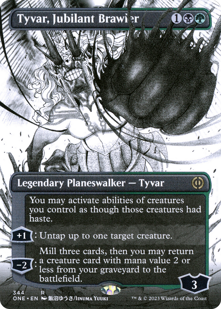 Tyvar, Jubilant Brawler (Borderless) (ONE-344) - Phyrexia: All Will Be One: (Showcase) (Borderless)