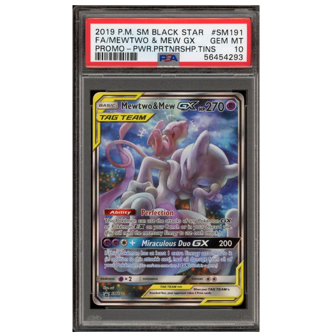 Mewtwo & Mew GX #SM191 PSA 10