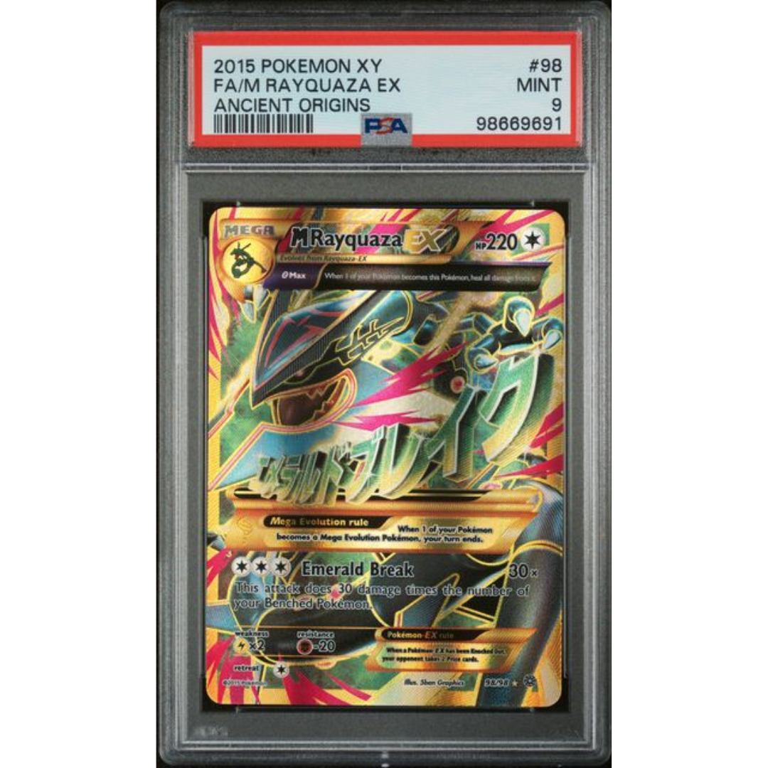 M Rayquaza Ex #98 Ancient Orgins PSA 9