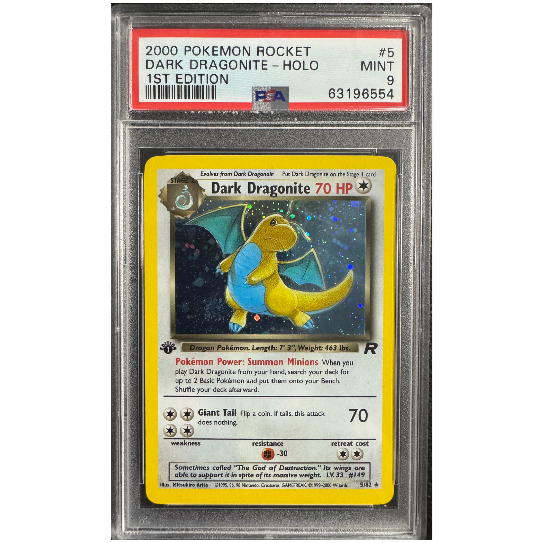 Dark Dragonite Holo 1st Edition #5 PSA 9