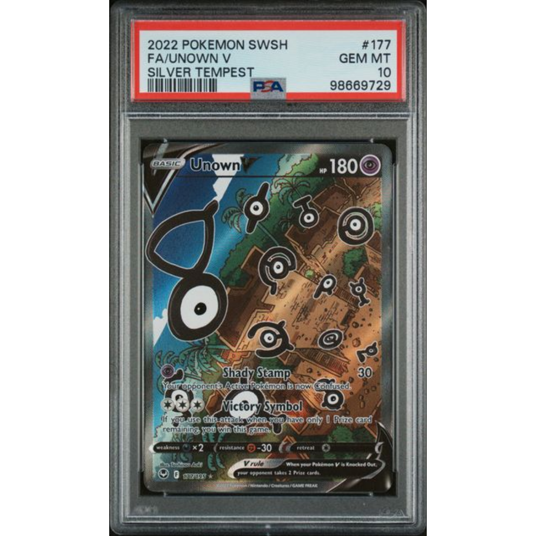 Unown V Silver Tempest #177 PSA 10