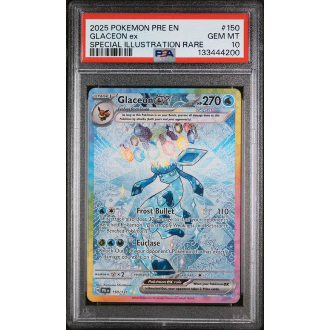Glaceon ex Prismatic Evolutions #150 PSA 10