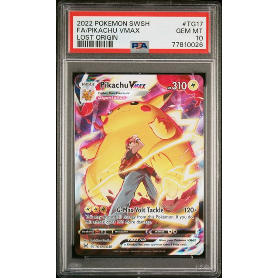 Pikachu VMAX Lost Origin #TG17 PSA 10