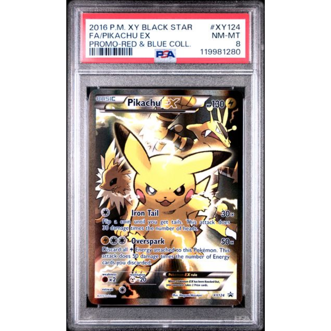 Pikachu EX XY Black Star Promo #XY124 PSA 8