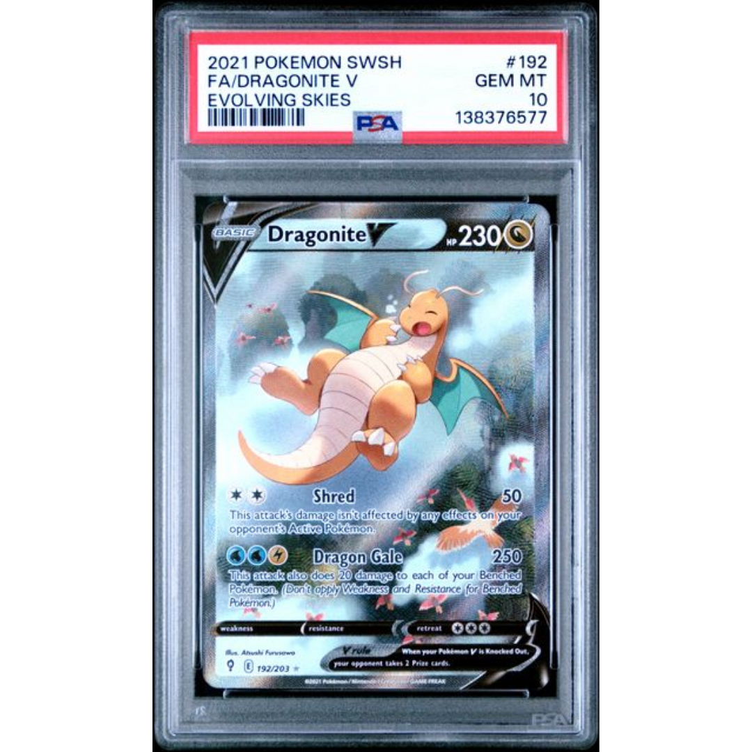 Dragonite V Evolving Skies #192 PSA 10