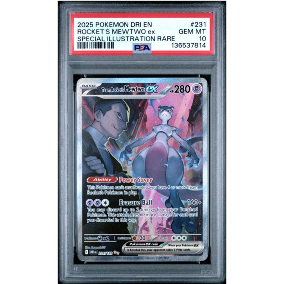 Team Rocket's Mewtwo ex Destined Rivals #231 PSA 10