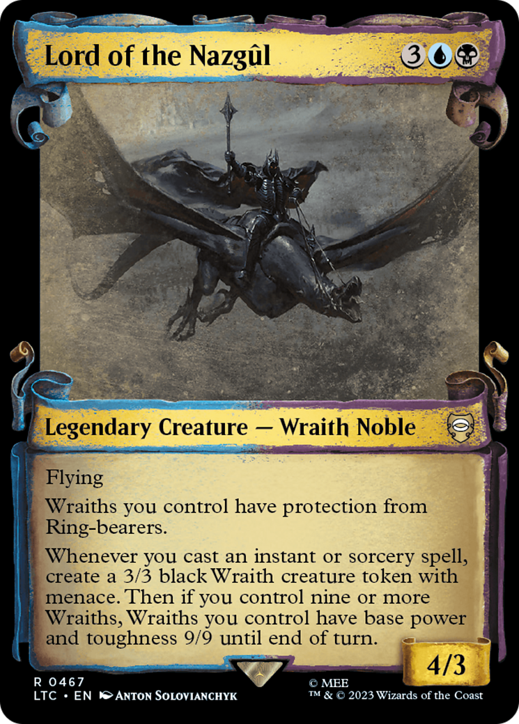Lord of the Nazgul (Showcase Scrolls) (LTC-467) - Tales of Middle-earth Commander: (Showcase) Foil